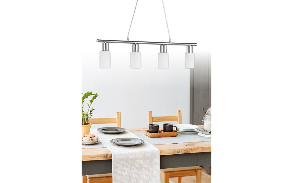 HLW LED Trion Smast LED Pendant Lamp - Matte Nickel, Aluminum & 4x E14 Fitting HLW LED Trion Smast LED Pendant Lamp - Matte Nickel, Aluminum & 4x E14 Fitting