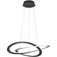 Dimbare LED Hanglamp 52W - Warm Wit Mat Antraciet Dimbare LED Hanglamp 52W - Warm Wit Mat Antraciet