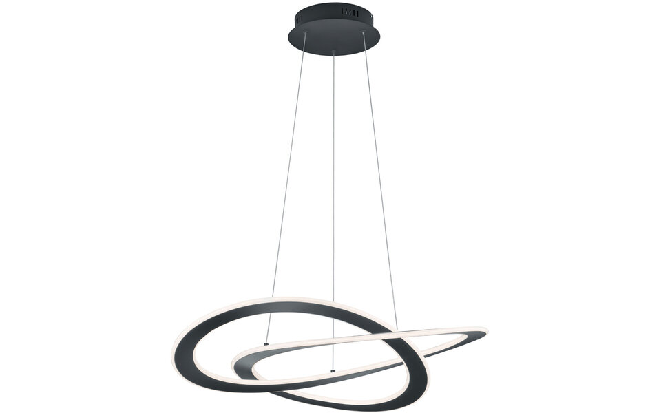 HLW LED LED Pendant Lamp 52W Warm White - Dimmable, Matte Anthracite Aluminum, Modern Design