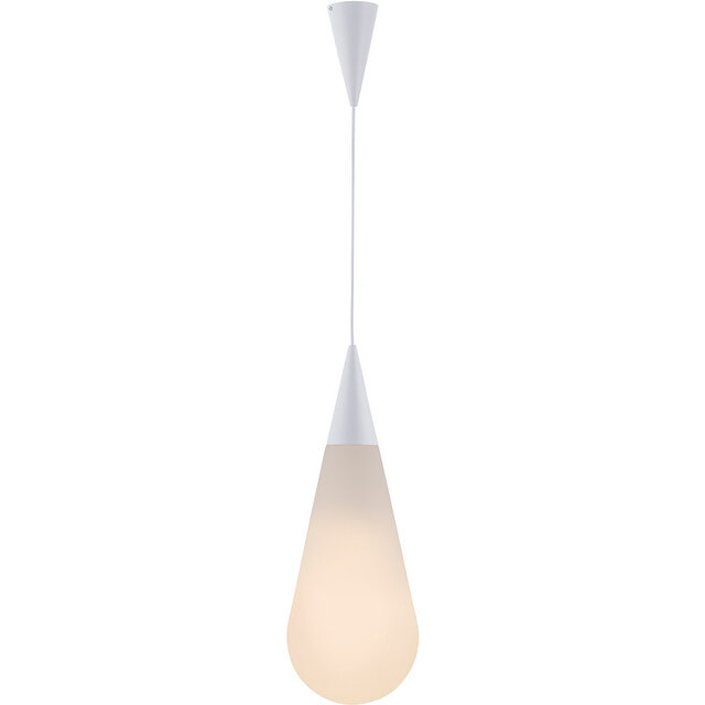 ronde LED hanglamp 4W warm wit 3000K mat chroom modern design