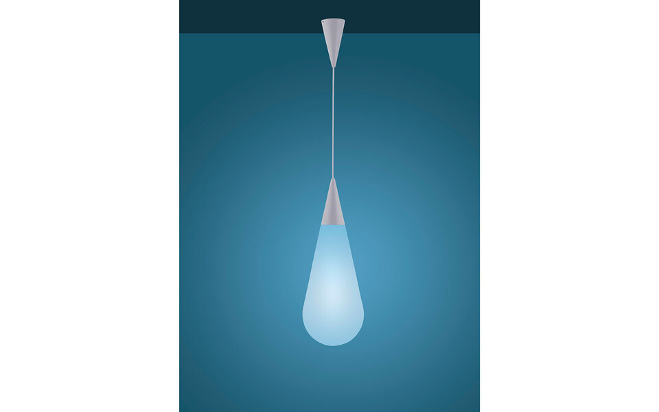 HLW LED White LED Pendant Lamp Trion Renny 4W - Warm White 3000K - Round Matte Chrome