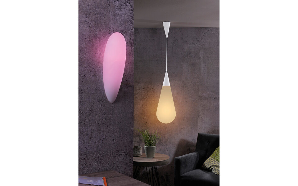 HLW LED White LED Pendant Lamp Trion Renny 4W - Warm White 3000K - Round Matte Chrome