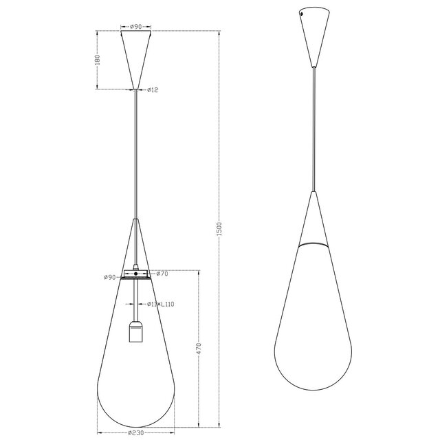 HLW LED White LED Pendant Lamp Trion Renny 4W - Warm White 3000K - Round Matte Chrome