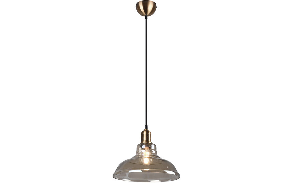 HLW LED Bronze LED Pendant Lamp Trion Aldin - Round, Aluminum, E27 Fitting