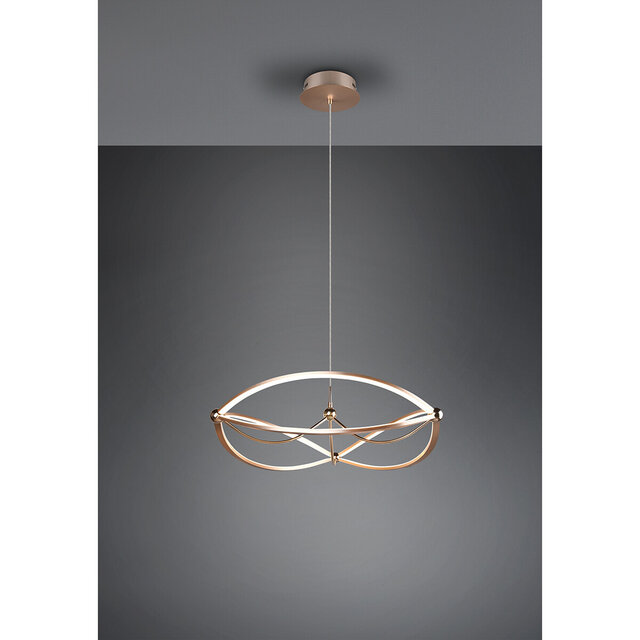 HLW LED Witte & Gouden Dimbare LED Hanglamp 42W - Warm Wit 3000K, Modern Design HLW LED Witte & Gouden Dimbare LED Hanglamp 42W - Warm Wit 3000K, Modern Design