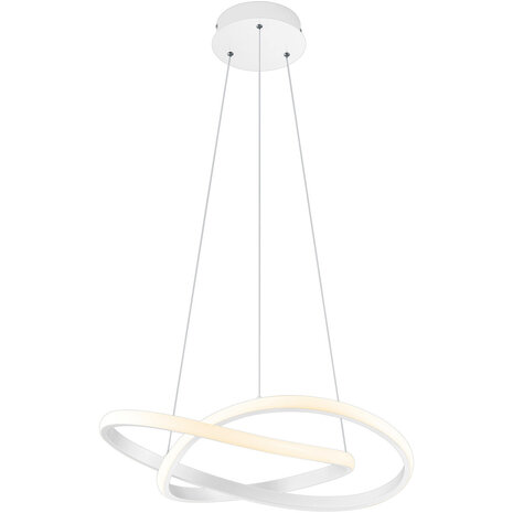 Dimbare LED Hanglamp 27W - Witte LED Hanglamp met Neutraal Wit Licht 4000K Dimbare LED Hanglamp 27W - Witte LED Hanglamp met Neutraal Wit Licht 4000K