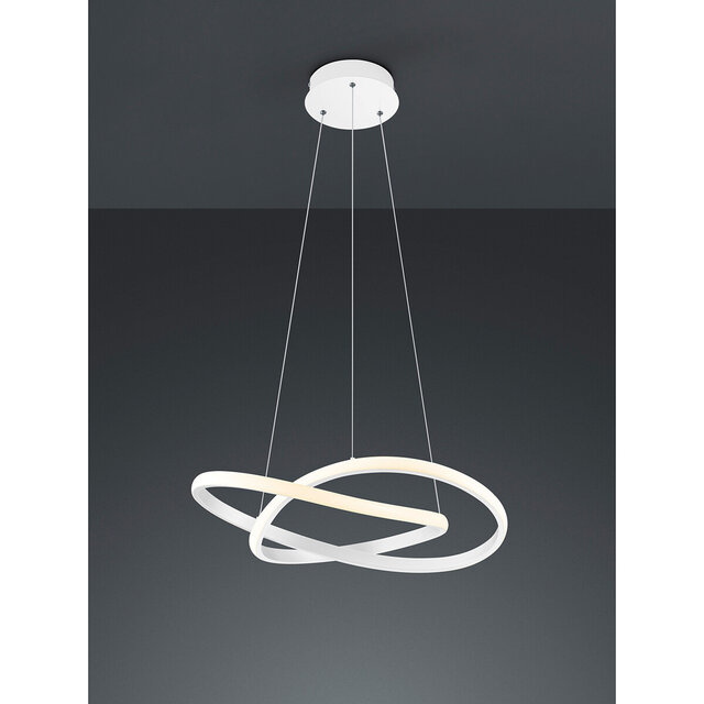 Mat witte dimbare LED hanglamp 27W met modern design en natuurlijk wit licht