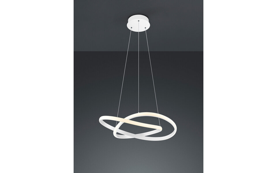 HLW LED Dimmable LED Pendant Lamp 27W - White LED Pendant Lamp with Neutral White Light 4000K HLW LED Dimmable LED Pendant Lamp 27W - White LED Pendant Lamp with Neutral White Light 4000K