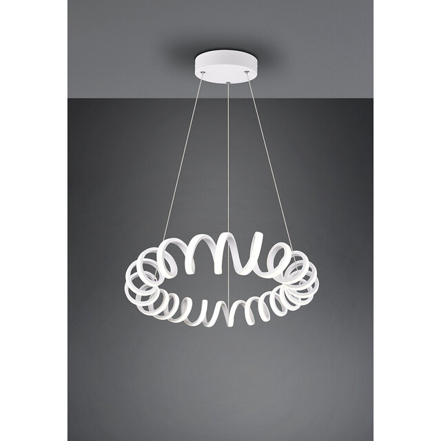 HLW LED Dimbare LED Hanglamp 33W - Rond Mat Wit - Neutraal Wit Licht 4000K