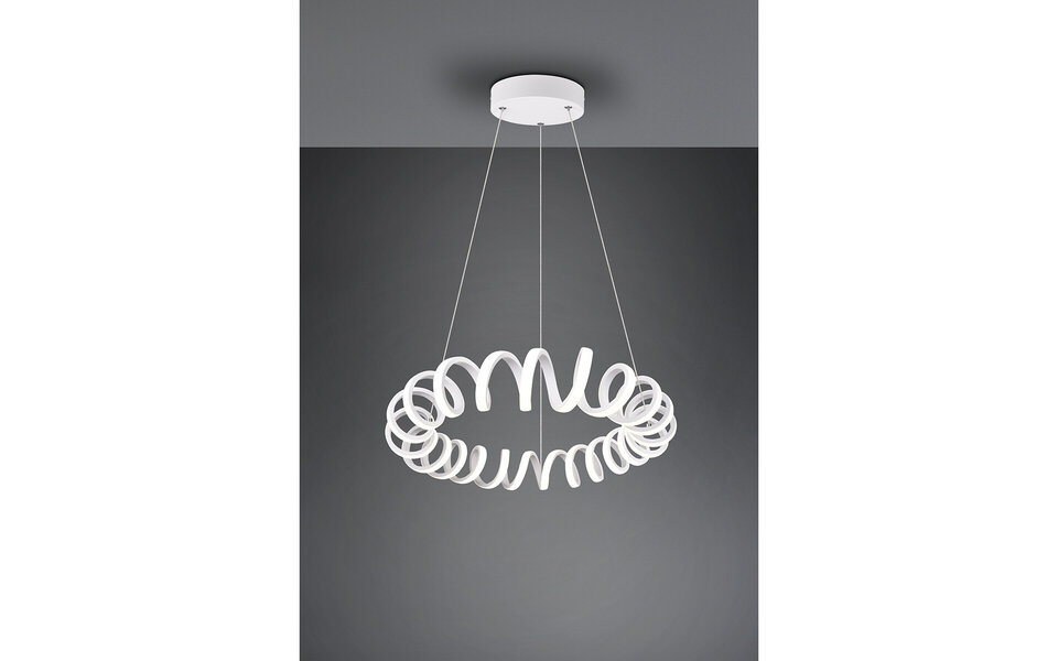 HLW LED Dimbare LED Hanglamp 33W - Rond Mat Wit - Neutraal Wit Licht 4000K