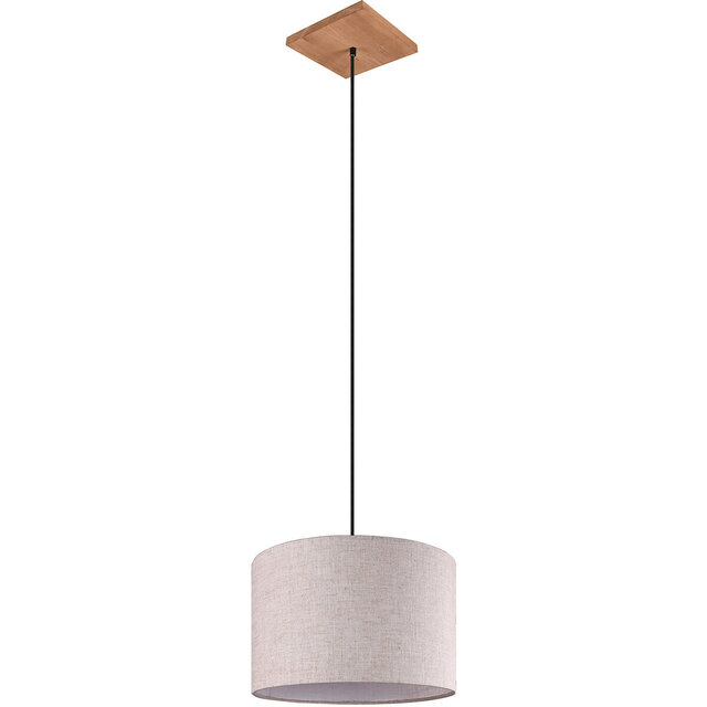 Ronde moderne LED hanglamp in antiek nikkel met E27 fitting en 60W vermogen