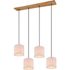 HLW LED LED Pendant Lamp Trion Elmo - 4-light E27 fitting, Antique Nickel aluminum