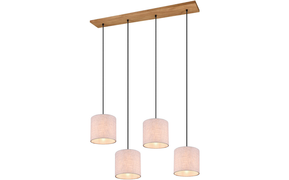 HLW LED LED Hanglamp Trion Elmo - 4-lichts E27 fitting, Antiek Nikkel aluminium