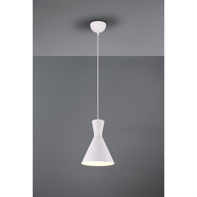 HLW LED LED Hanglamp Trion Ewomi - Mat Witte LED Hanglamp met E27 Fitting en Aluminium Ø20cm