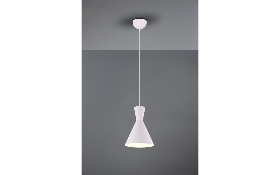 HLW LED LED Hanglamp Trion Ewomi - Mat Witte LED Hanglamp met E27 Fitting en Aluminium Ø20cm