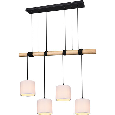 LED Hanglamp Trion Oden - Mat Zwarte LED Hanglamp 4-lichts met E27 Fitting LED Hanglamp Trion Oden - Mat Zwarte LED Hanglamp 4-lichts met E27 Fitting