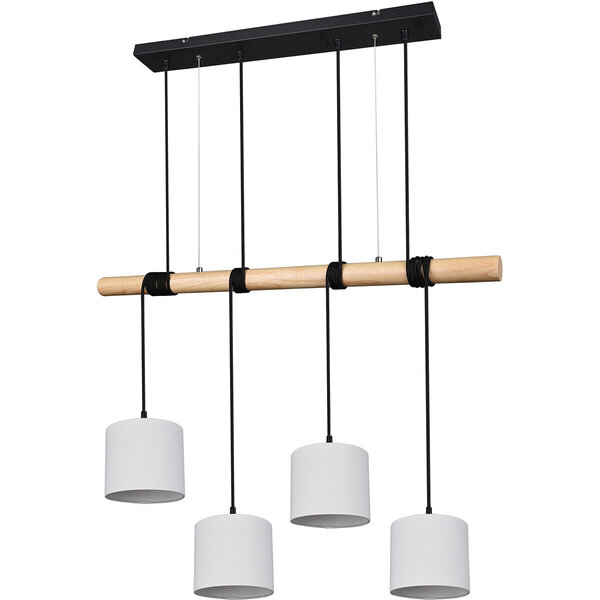 HLW LED LED Hanglamp Trion Oden - Mat Zwarte LED Hanglamp 4-lichts met E27 Fitting HLW LED LED Hanglamp Trion Oden - Mat Zwarte LED Hanglamp 4-lichts met E27 Fitting