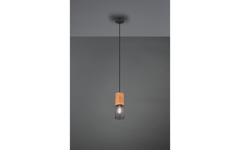 HLW LED Black LED Pendant Lamp Trion Yosh - E27 Fitting, Round & Stylish Design