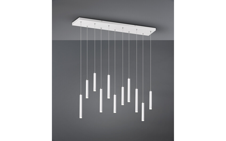 HLW LED Witte Dimbare LED Hanglamp Trion Tular 22W - Warm Wit 3000K, Aluminium