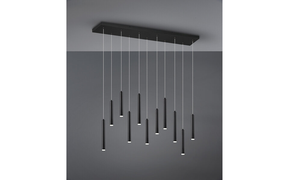 HLW LED Dimbare LED Hanglamp Trion Tular 22W in Zwart of Wit met Warm Wit Licht 3000K