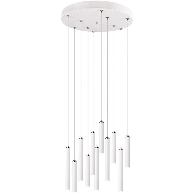 Dimbare LED Hanglamp 22W - Warm Wit - Mat Wit Aluminium Verlichting per ruimte