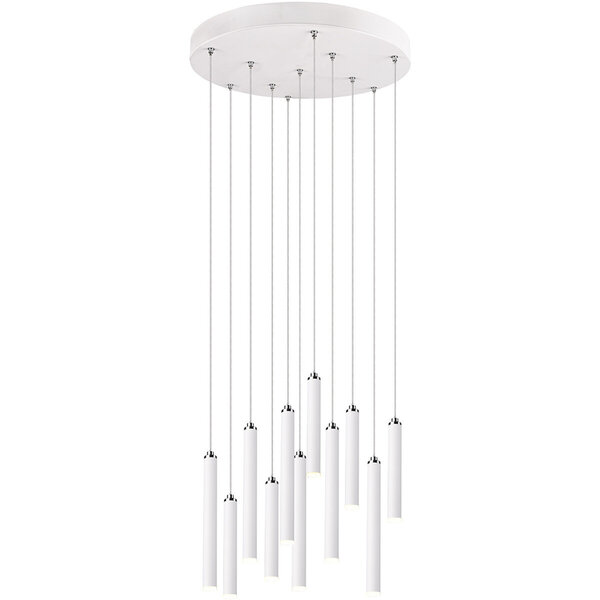 HLW LED LED Hanglamp Trion Tular 22W - Dimbaar, Warm Wit 3000K, Mat Wit Aluminium