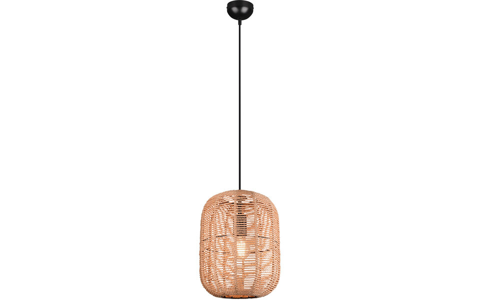 HLW LED Black LED Pendant Lamp Trion Tuna XL - Round, Modern Design, E27 Fitting