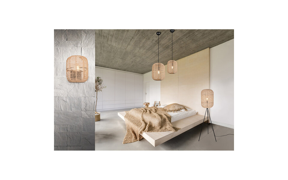 HLW LED LED Hanglamp Trion Tuna - Zwarte LED Hanglamp met E27 Fitting en Warm Lichtvenster