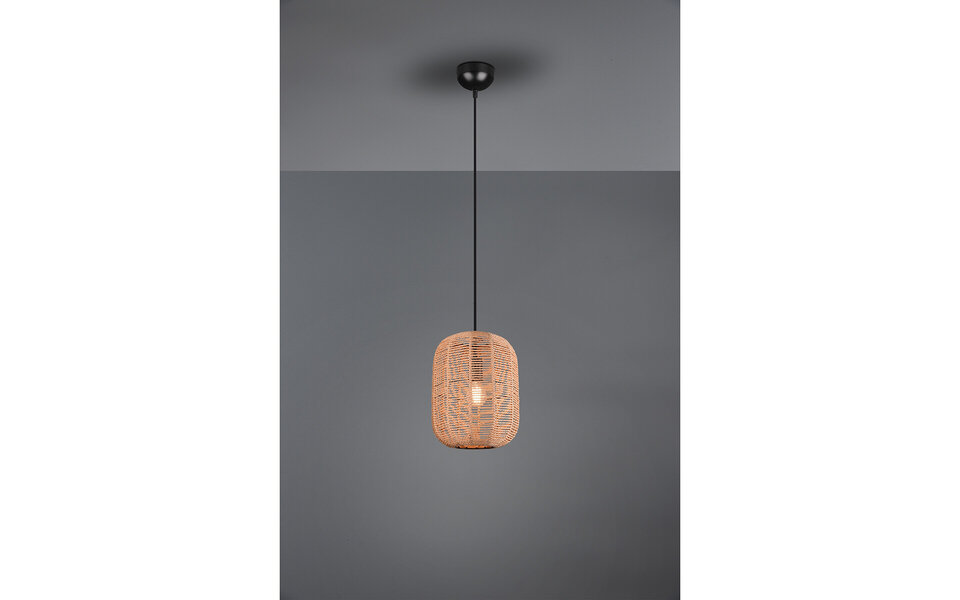 HLW LED LED Pendant Lamp Trion Tuna - Black LED Pendant Lamp with E27 Fitting and Warm Light Window HLW LED LED Pendant Lamp Trion Tuna - Black LED Pendant Lamp with E27 Fitting and Warm Light Window