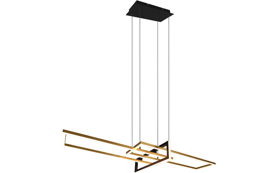 HLW LED Dimmable LED Pendant Light 34W - Matte Black/Gold - Warm White 3000K - Aluminum