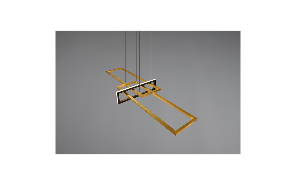 HLW LED Dimmable LED Pendant Light 34W - Matte Black/Gold - Warm White 3000K - Aluminum