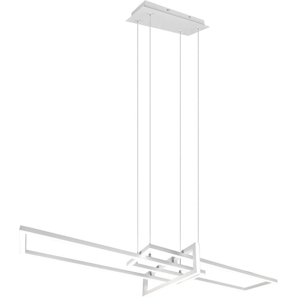 HLW LED LED Hanglamp Trion Salana 34W - Dimbaar, Warm Wit, Mat Wit Aluminium