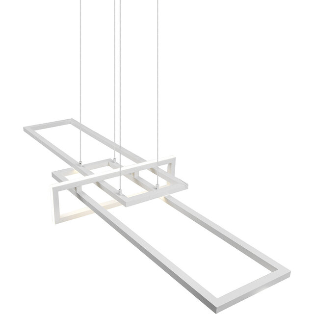 Dimbare moderne witte LED hanglamp met 34W vermogen en warm wit licht 3000K