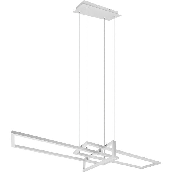 HLW LED LED Hanglamp Trion Salana 34W - Dimbaar, Warm Wit, Mat Wit Aluminium