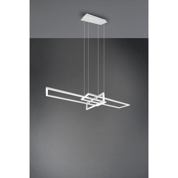 HLW LED LED Hanglamp Trion Salana 34W - Dimbaar, Warm Wit, Mat Wit Aluminium