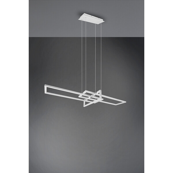 HLW LED LED Hanglamp Trion Salana 34W - Dimbaar, Warm Wit, Mat Wit Aluminium