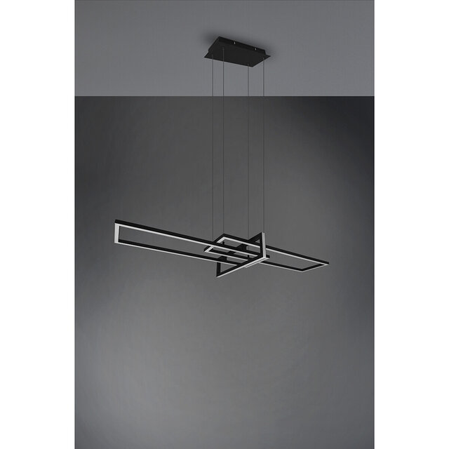 HLW LED Dimmable LED Pendant Lamp 34W - Matte Black or White - Warm White 3000K - Modern Design