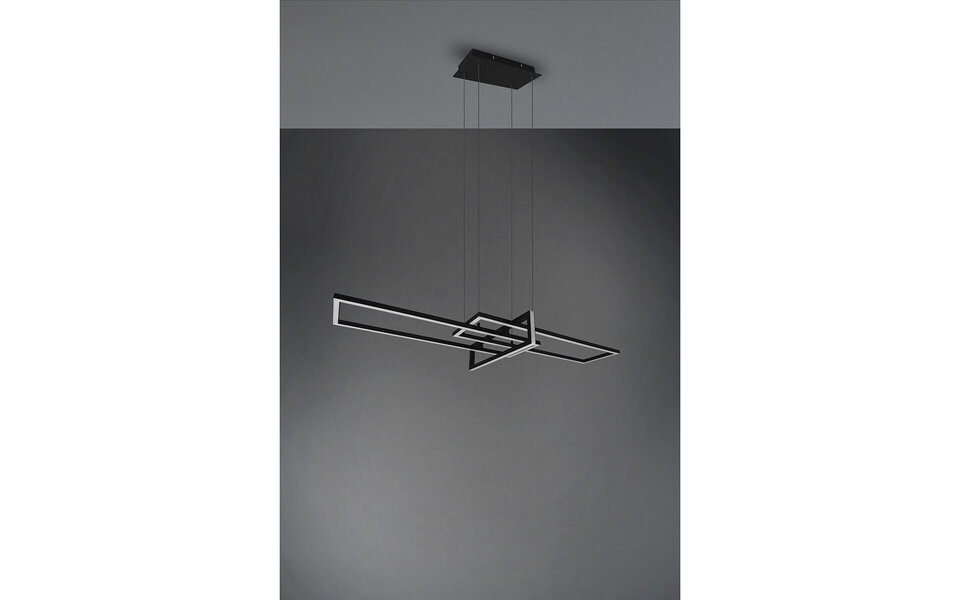 HLW LED Dimmable LED Pendant Lamp 34W - Matte Black or White - Warm White 3000K - Modern Design