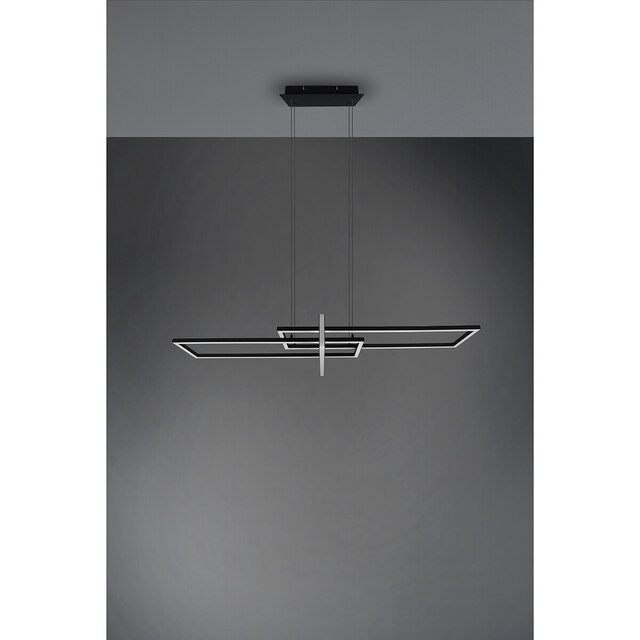 HLW LED Dimmable LED Pendant Lamp 34W - Matte Black or White - Warm White 3000K - Modern Design