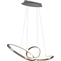 Dimbare LED Hanglamp 28W - Warm Wit 3000K - Mat Nikkel - Aluminium