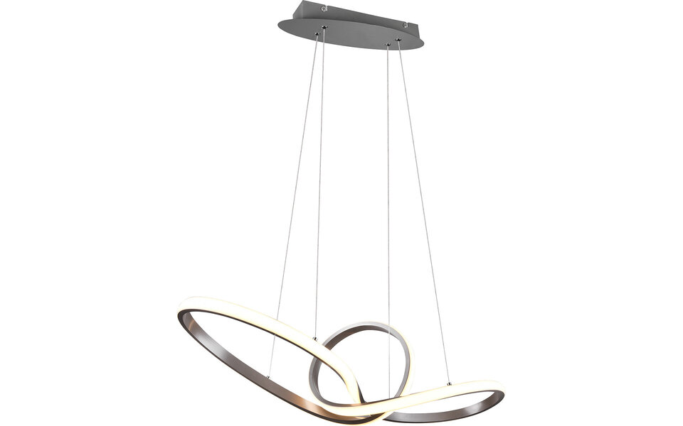 HLW LED Dimbare LED Hanglamp 28W - Warm Wit 3000K - Mat Nikkel - Aluminium