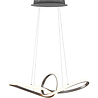 Ronde dimbare LED hanglamp 28W in mat nikkel met warm wit licht, modern design