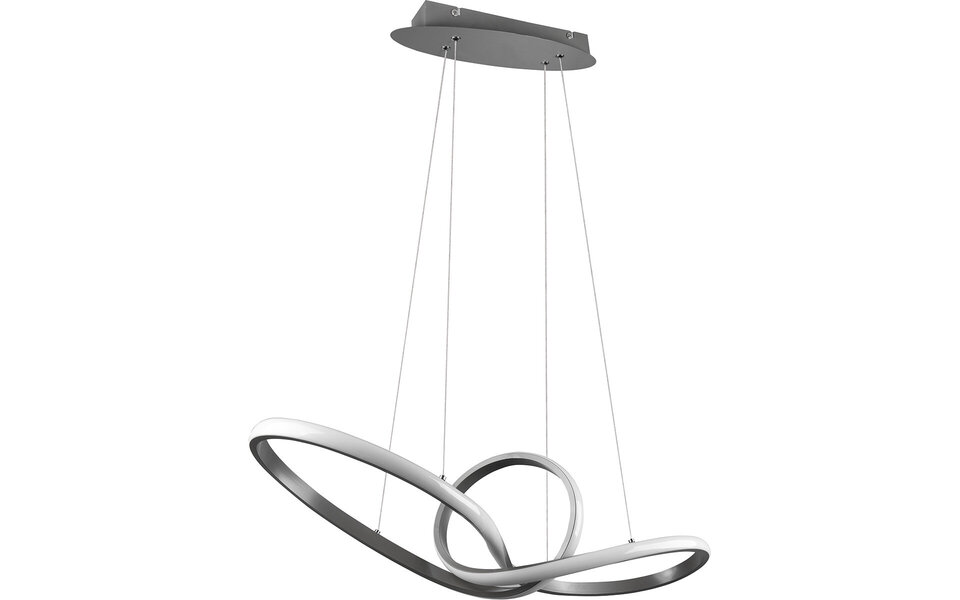 HLW LED Dimbare LED Hanglamp 28W - Warm Wit 3000K - Mat Nikkel - Aluminium