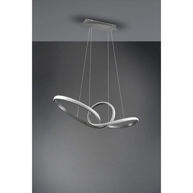 HLW LED Dimmable LED Pendant Lamp 28W - Warm White 3000K - Matte Nickel - Aluminum