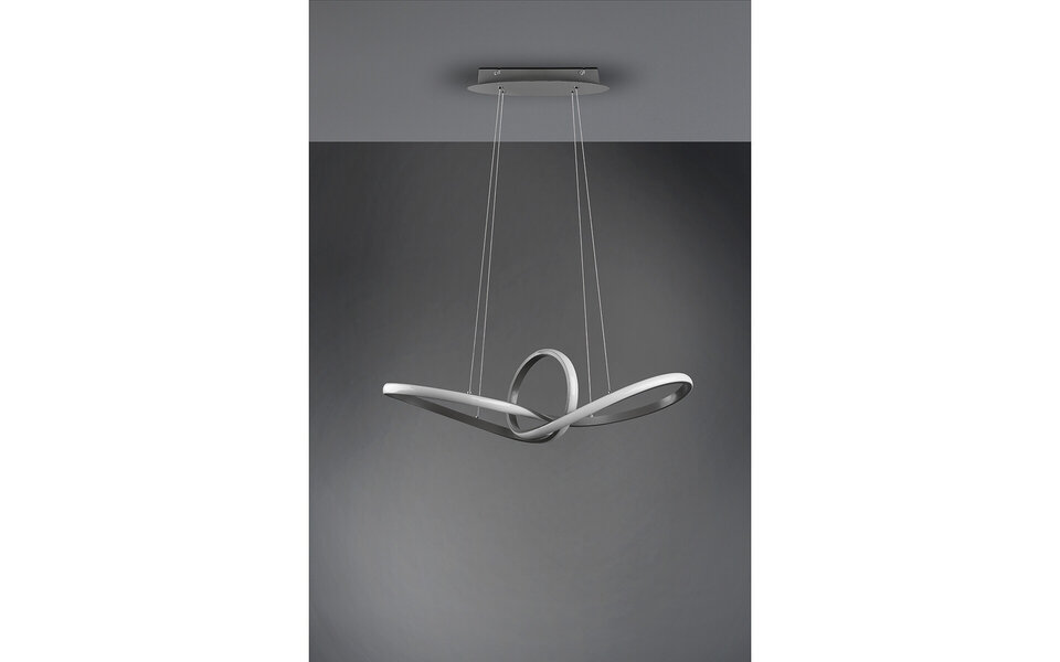 HLW LED Dimbare LED Hanglamp 28W - Warm Wit 3000K - Mat Nikkel - Aluminium