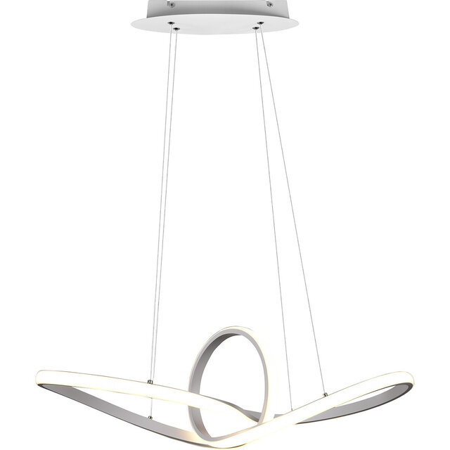 Moderne witte dimbare LED hanglamp 28W met neutraal wit licht voor sfeervolle verlichting