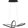 HLW LED LED Pendant Lamp 28W - Dimmable, Warm White 3000K - Matte Black & White Aluminum