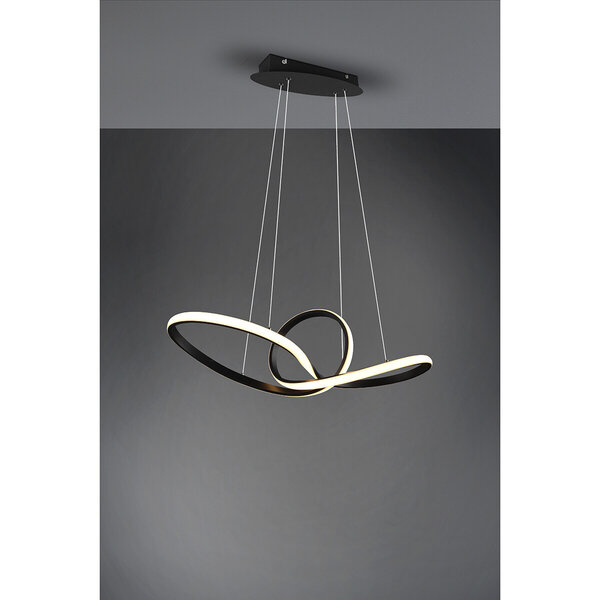 HLW LED LED Hanglamp 28W - Dimbaar, Warm Wit 3000K - Mat Zwart & Wit Aluminium HLW LED LED Hanglamp 28W - Dimbaar, Warm Wit 3000K - Mat Zwart & Wit Aluminium