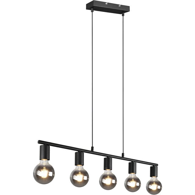LED Hanglamp Trion Zuncka - Mat Zwart, 5-lichts, E27 Verlichting per ruimte LED Hanglamp Trion Zuncka - Mat Zwart, 5-lichts, E27 Verlichting per ruimte