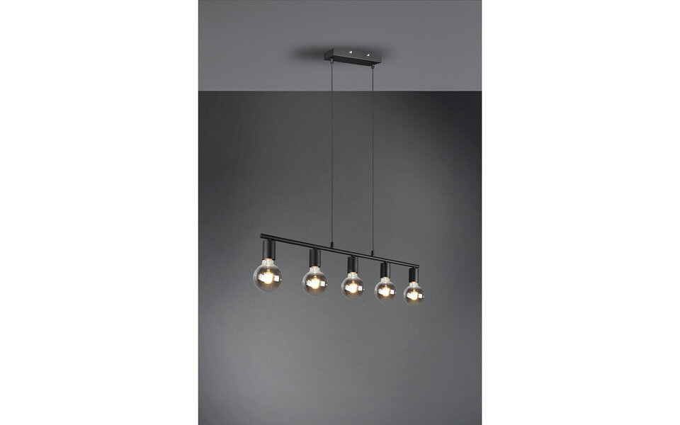 HLW LED Zwarte LED Hanglamp Trion Zuncka - 5-lichts, Rechthoekig, Mat Aluminium HLW LED Zwarte LED Hanglamp Trion Zuncka - 5-lichts, Rechthoekig, Mat Aluminium